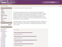 Tablet Screenshot of cyonresearch.com